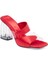 Kırmızı Vegan-Tekstil Kadın Terlik - K24Y1TR67427-A11 5