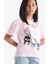 Kız Çocuk Hello Kitty Relax Fit Bisiklet Yaka Kısa Kollu Tişört F5389A825HS 13