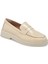 Ekru Hakiki Rugan Deri Kadın Loafer - K24S1AY67617-H4X 5
