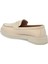 Ekru Hakiki Rugan Deri Kadın Loafer - K24S1AY67617-H4X 6