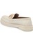 Ekru Hakiki Deri Kadın Loafer - K24S1AY67618-R90 6