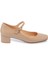 Nude Hakiki Rugan Deri Kadın Topuklu Ayakkabı - K24S1AY67600-M3G 7