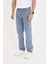 Erkek Mavi Baggy Denim Pantolon 3