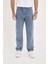 Erkek Mavi Baggy Denim Pantolon 4