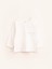 Cep Detaylı Uzun Kollu Tişört – Ekru 1