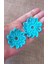 Örgü Crochet Çiçek Motifli Küpe 3