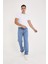 Erkek Mavi Baggy Denim Pantolon 2