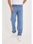 Erkek Mavi Baggy Denim Pantolon 5