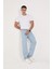 Erkek Mavi Baggy Denim Pantolon 1