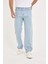 Erkek Mavi Baggy Denim Pantolon 4