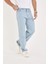 Erkek Mavi Baggy Denim Pantolon 5