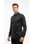 Erkek Klasik Slim Fit Gömlek – Nefes Alan Kumaş, Şık Ofis Gömleği, Beyaz/siyah 2
