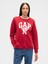 Kadın Kırmızı Relaxed Gap Logo Sweatshirt 1