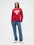 Kadın Kırmızı Relaxed Gap Logo Sweatshirt 4