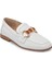 Beyaz Hakiki Deri Kadın Loafer - K25I1AY68032-A26 6