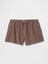 Kadın Kahverengi Crinkle Gauze Easy Şort 2