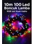 10 Metre 100 LED Boncuk Lamba - Rgb Renkli Işık, Siyah Kablo ve Parti Aydınlatması 2