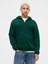 Erkek Yeşil Relaxed Gap Logo Sherpa Astarlı Fermuarlı Sweatshirt 1
