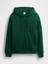 Erkek Yeşil Relaxed Gap Logo Sherpa Astarlı Fermuarlı Sweatshirt 3
