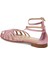 Pembe Hakiki Deri Kadın Sandalet - K25Y1SN67789-J91 7