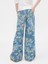 Kız Çocuk Açık Mavi Floral Easy Baggy Jean Pantolon 5