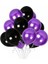 30 Adet Balon Set 15 Mor 15 Siyah Balon 1