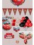 Cars Arabalar Temalı Şimşek Mgueen Konuşma Balonlu 24 Kişilik Set Doğum Günü Parti Malzemeleri 1