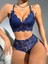 Aria's Closet Lacivert Dantelli Fantezi Bralet Sütyen Takımı 1