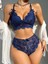 Aria's Closet Lacivert Dantelli Fantezi Bralet Sütyen Takımı 3
