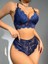 Aria's Closet Lacivert Dantelli Fantezi Bralet Sütyen Takımı 4