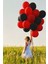 5 Adet Pastel Tonu Siyah-Kırmızı Renk 5 Li 12INÇ Siyah Kırmızı Balon-Doğum Günü Parti Süsleri Balon 2
