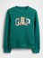 Kız Çocuk Koyu Yeşil Grafik Gap Logo Sweatshirt 5