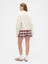 Kadın Beyaz Flannel Pijama Şort 4