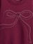 Kız Çocuk Bordo Süslü Dolman Sweatshirt 2