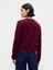 Kadın Bordo Cashsoft Crop Hırka 4