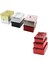 3pcs D.dörtgen Parlak Mix Renkli - Kabartma Desen Karton Hediye Kutusu Kurdelalı 22.5X15.5-20.5X13.5-18.5X11.5CM (5332) 1