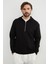 Yarım Fermuarlı Kapüşonlu Modal Sweatshirt 1