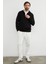 Yarım Fermuarlı Kapüşonlu Modal Sweatshirt 4