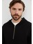 Yarım Fermuarlı Kapüşonlu Modal Sweatshirt 5