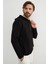 Yarım Fermuarlı Kapüşonlu Modal Sweatshirt 6