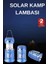 Solar Şarjlı Kamp Lambası Güneş Enerjili Kızaklı Kamp Feneri Çadır Feneri LED Işıldak 2