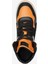 Erkek Siyah Turuncu Beyaz Hakiki Deri Sneaker Bot 3K1SB75175 8