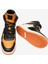 Erkek Siyah Turuncu Beyaz Hakiki Deri Sneaker Bot 3K1SB75175 10