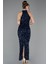 Halter Yaka Midi Pul Payet Abiye Elbise ABK2474 2