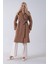 Camel Çift Cepli Kemer Bağlamalı Kapüşonlu Yün Kaban 0108089.09 2
