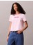 Calvın Kleın Kadın Marka Logolu Pamuklu Günlük Kullanıma Uygun Pembe T-Shirt LV047C821G W0S 1