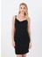 Bisiklet Yaka Düz Siyah Kısa Kadın Elbise 50536463 1