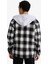 Relax Fit Kapüşonlu Flanel Uzun Kollu Gömlek G4317AX25AU 6