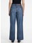 Yüksek Bel Geniş Paça Relaxed Lacivert Kadın Denim Pantolon Guess Jeans Kadın Relaxed Fit Jean 5