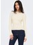 O Yaka Dar Çizgili Krem Kazak Kadın Onllouısa Ls Pullover Knt 2